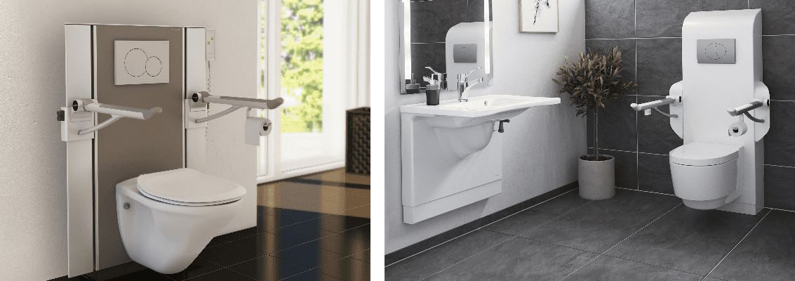 Pressalit Select Toilet Pan Lifter - Installed example