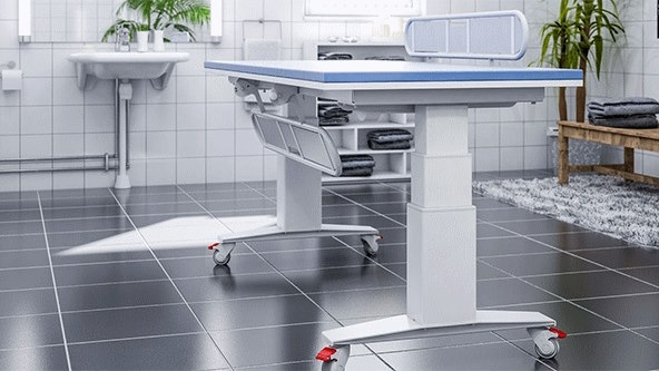 Granberg Height Adjustable Nursing Bench 345 Example of the Granberg Height Adjustable Nursing Bench 345