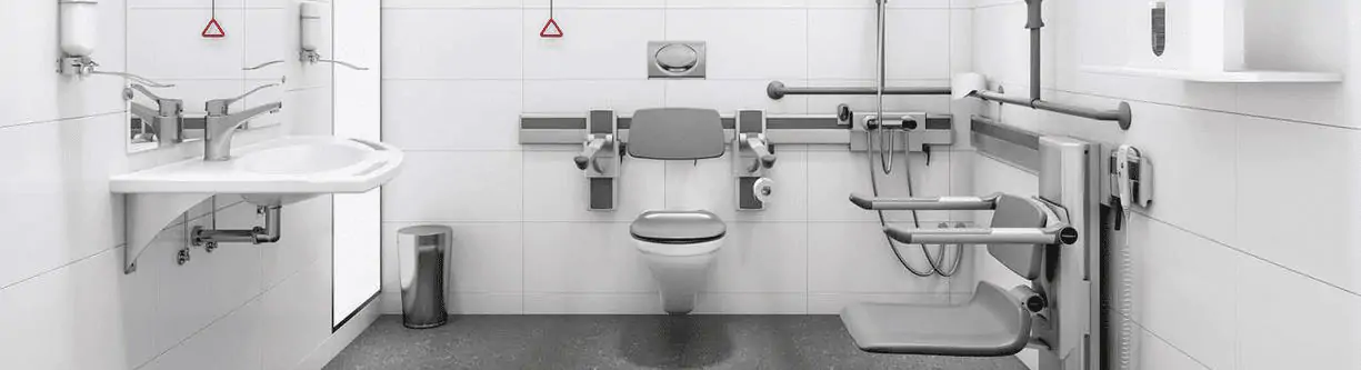 Padded accessible toilet backrest