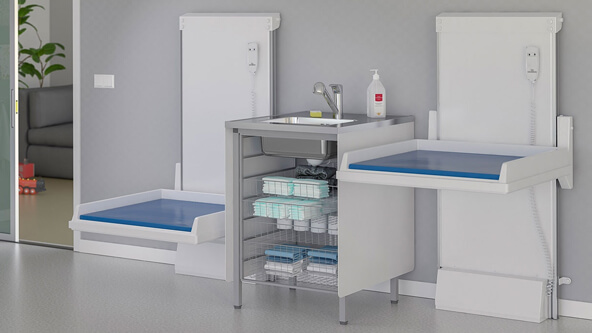 Granberg Height Adjustable Baby Changing Tables