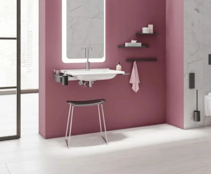 HEWI accessible shower seat and stool