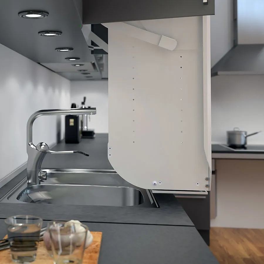 InDiago 510 shelves moving forwards and down in a curved path