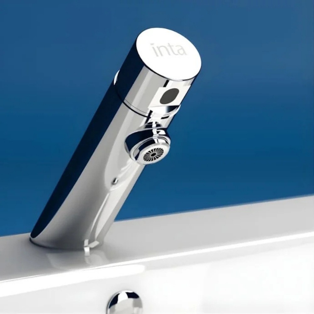 Touchless infrared washbasin tap