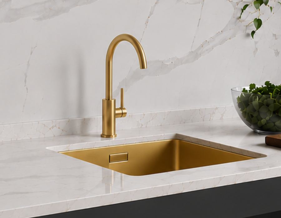 Accessible kitchen tap with easy-to-operate control