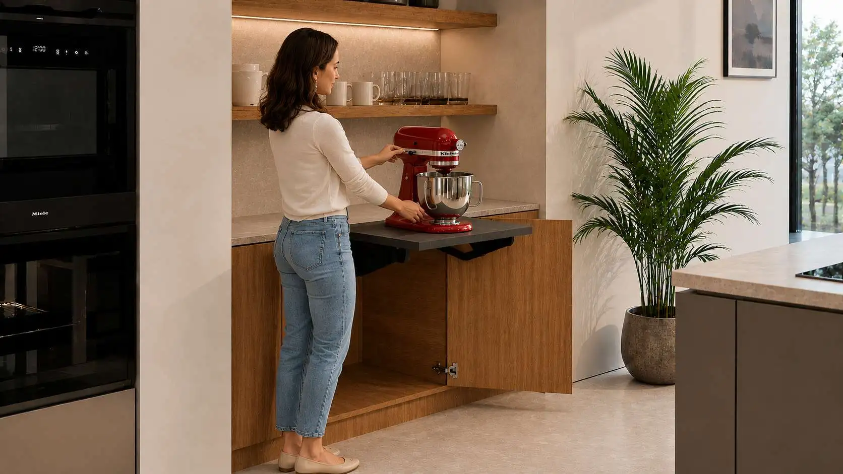 Granberg Unilift accessible folding shelf