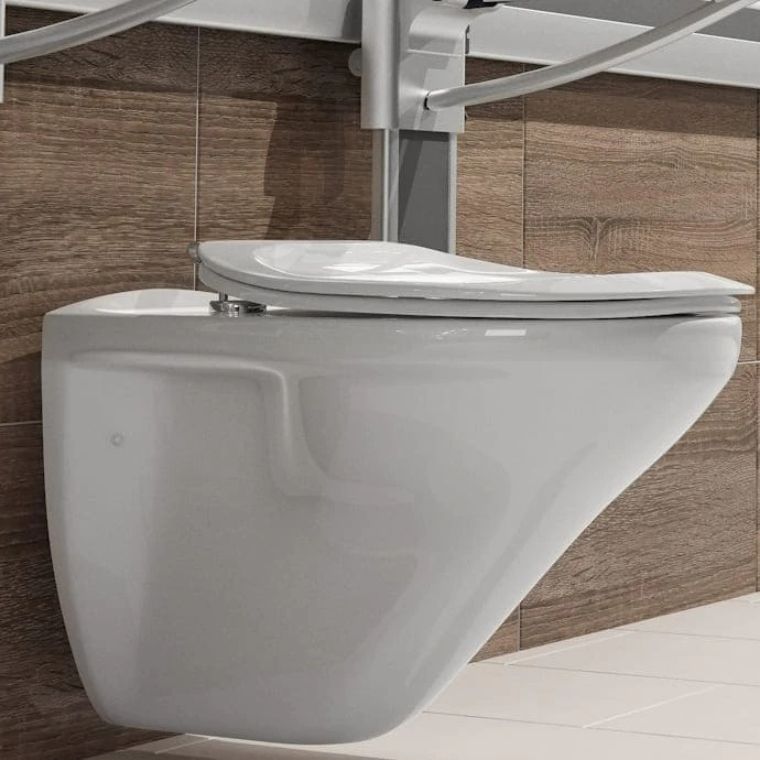 Pressalit rimless wall hung toilet pan