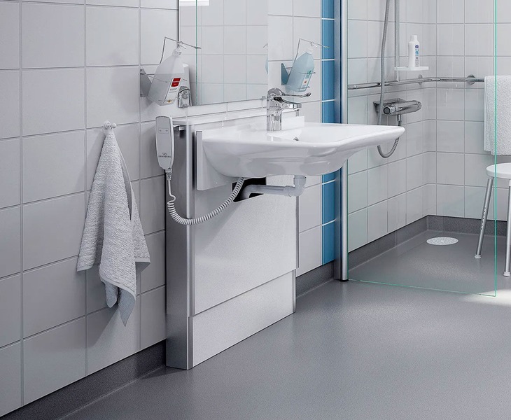 Installed example of a Granberg 415 Wasbasin lift