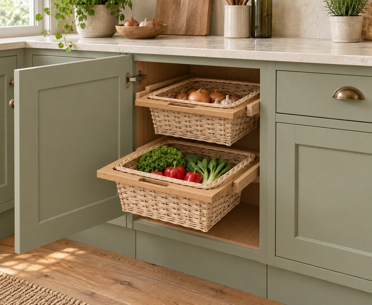 Installed Wicker Baskets