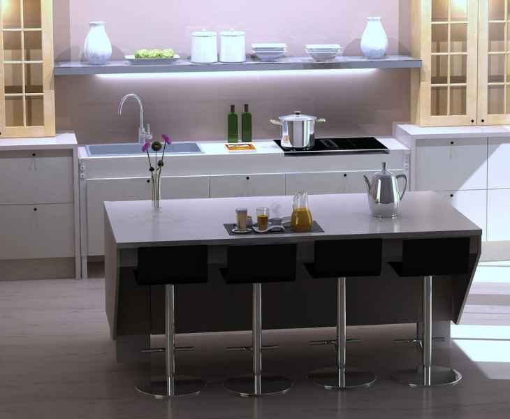 Granberg Sidelift 6400 incorporated into an architectural kitchen design
