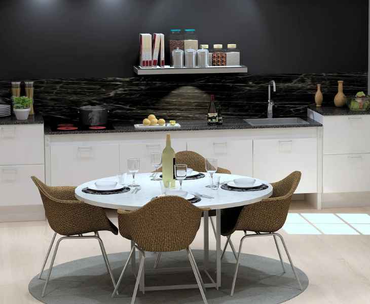 Granberg Sidelift 6400 incorporated into a premium kitchen design