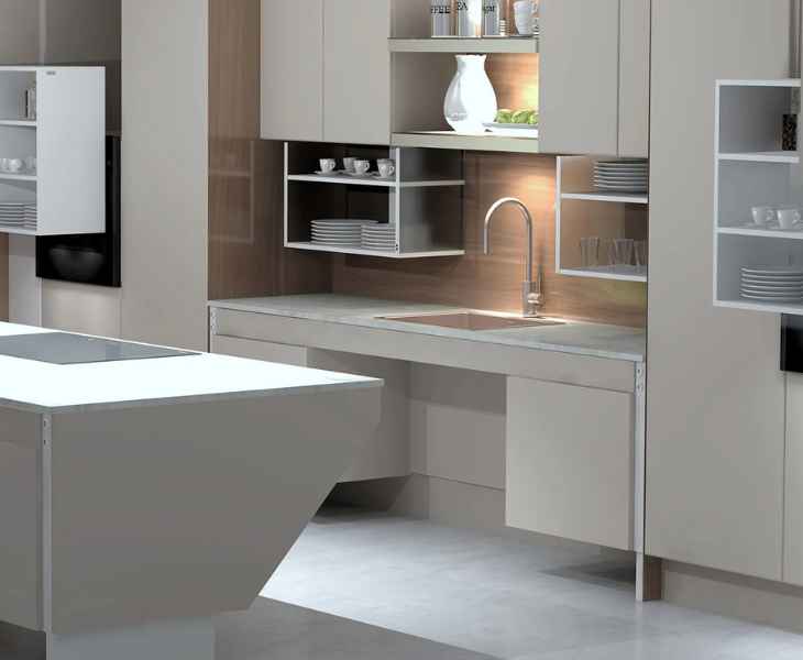 Granberg Sidelift 6400 in a light modern kitchen