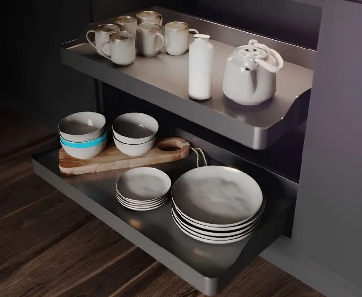 Installed Pull-Out Baskets