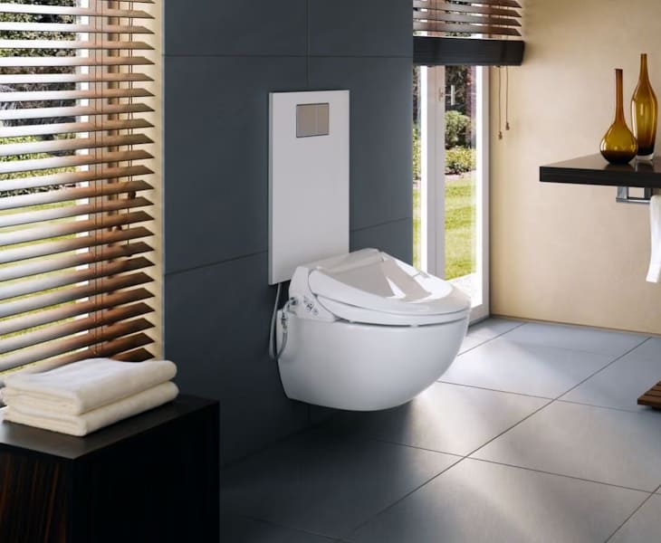 Geberit AquaClean 4000 bidet toilet seat fitted to a WC