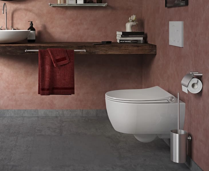 Pressalit toilet roll holder for accessible bathroom and washroom installations