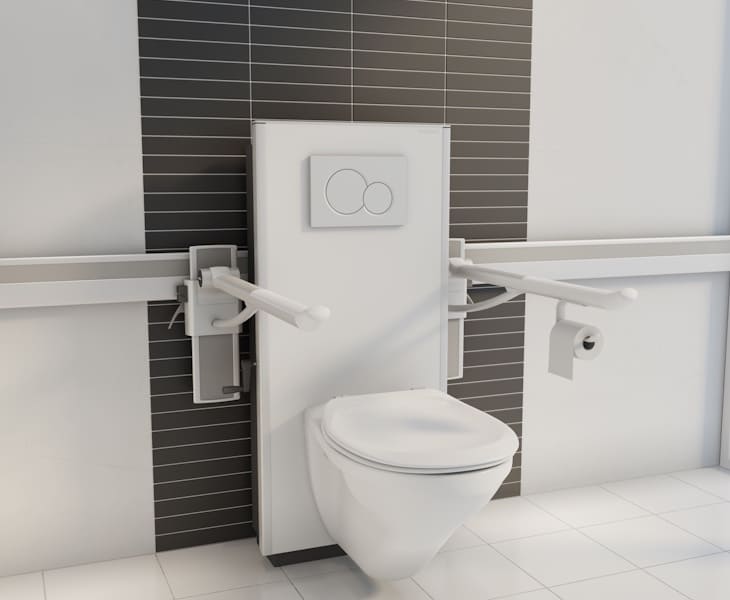 Pressalit SELECT TL2 toilet lifter with folding support arms
