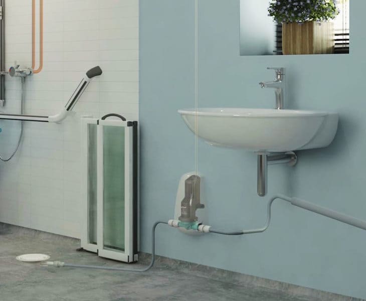 Pumped shower wastes and gullies for accessible showers and wet rooms