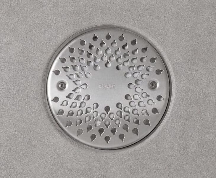 Security grid with lockable fixings for wetroom drainage