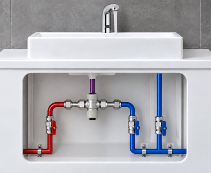 Selection of TMV2 and TMV3 thermostatic mixing valves